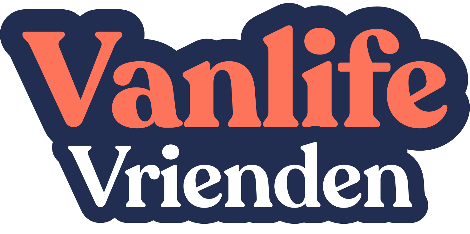 Vanlife Vrienden logo, donkere versie