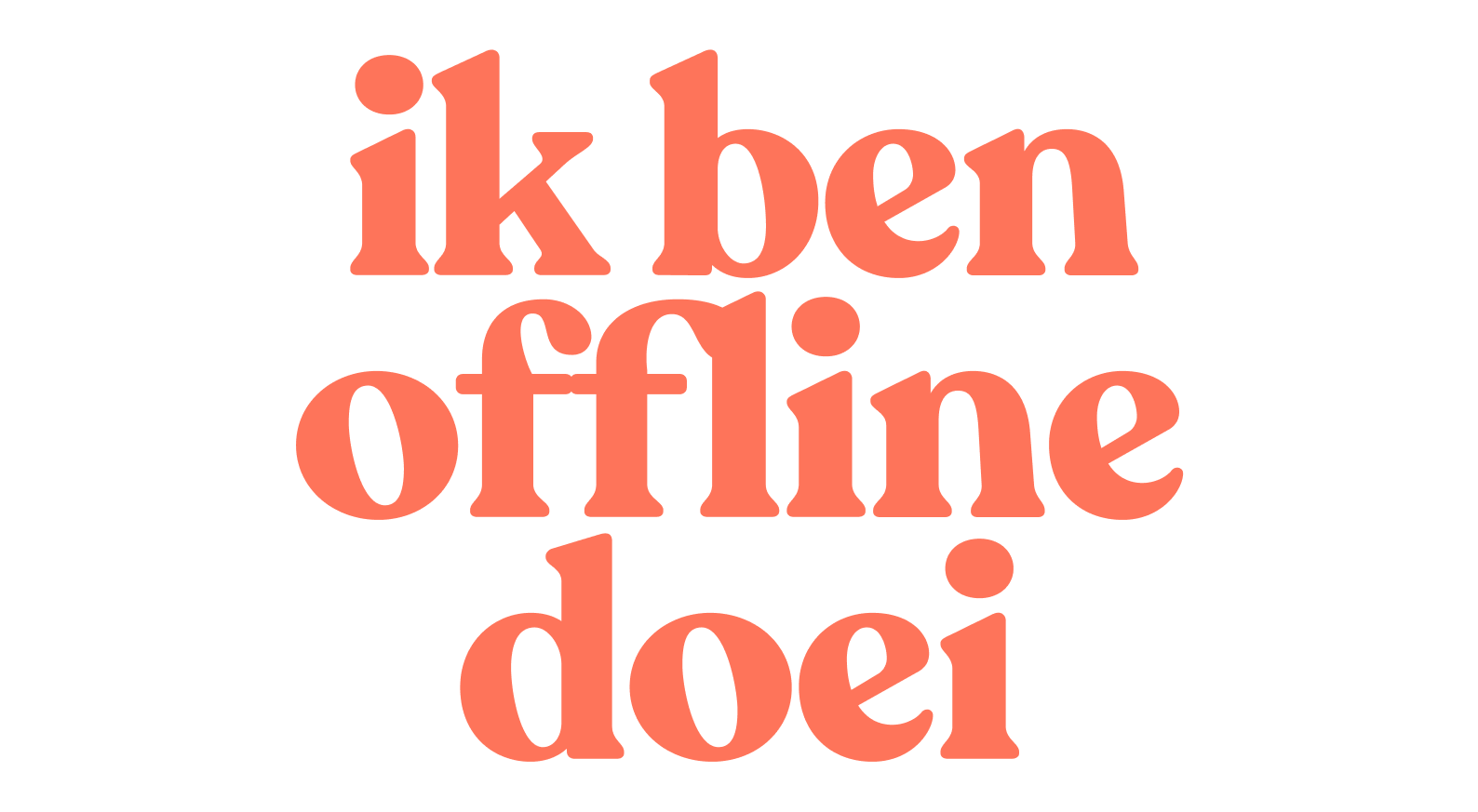 Sticker: ik ben offline doei